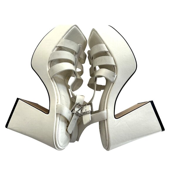 ALDO Jeni Heeled Platform Sandals in White - Picture 3 of 8